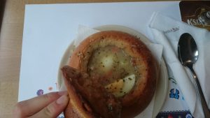 Плацек по збойнику, МАЛЕНЬКАЯ порция   Журек, польский кислый суп в хлебе