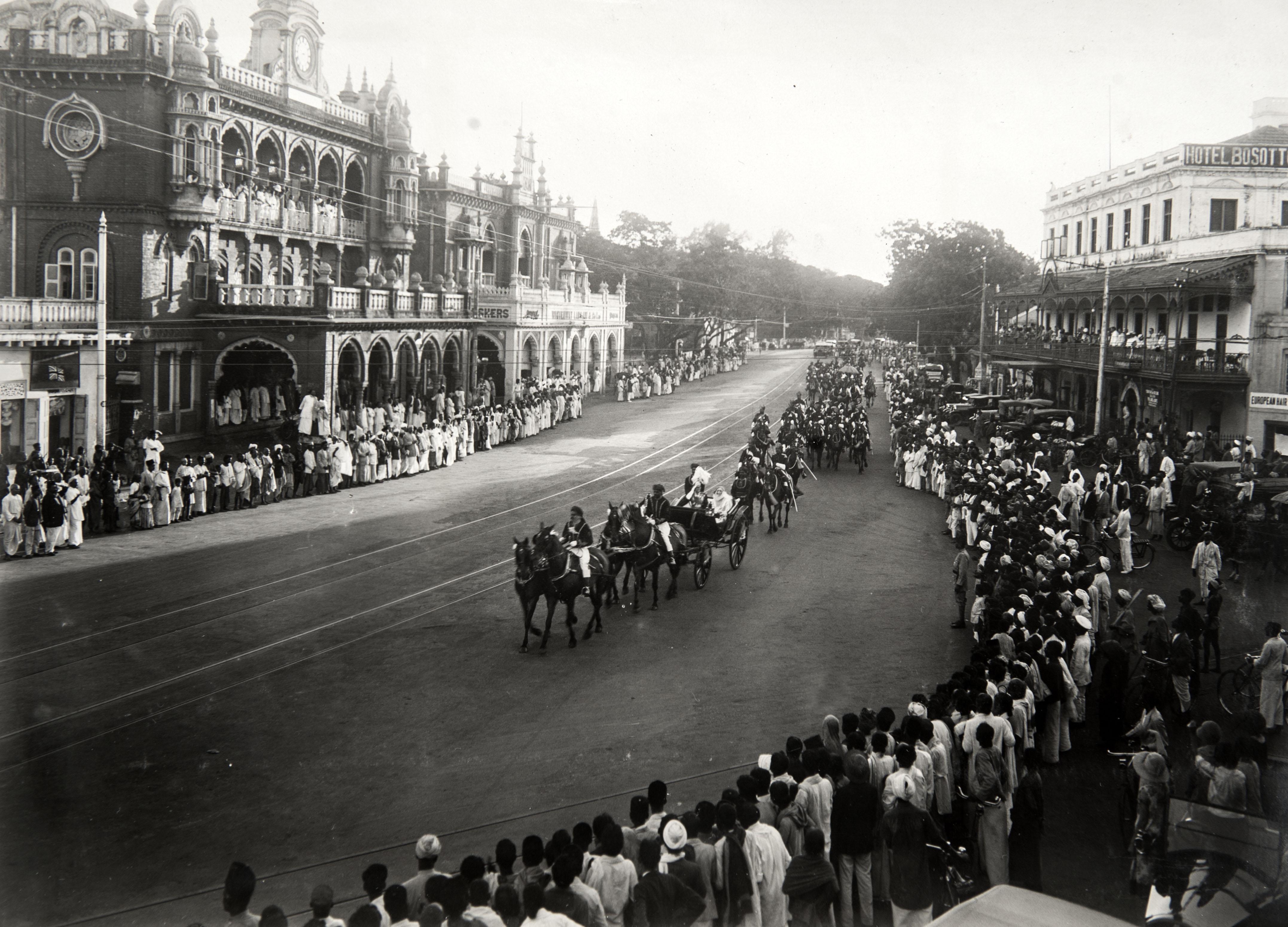 Виконт Гошен прибывает в Мадрас на СС Мадура в 1924 году, чтобы стать губернатором Кредит: PhilYeomans / BNPS